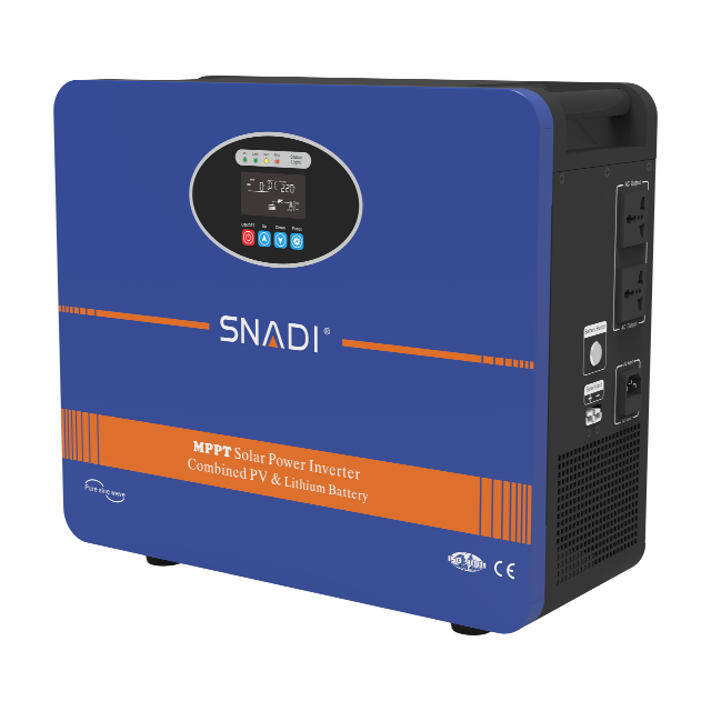 SNADI AL-S 600W Portable Solar System | Built-in LiFePO4 Battery Side view of SNADI AL-S 600W portable energy storage system with built-in LiFePO4 battery and ergonomic handle.