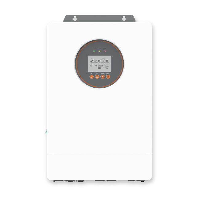SNADI 12kW Hybrid Solar Inverter | High-Power On/Off Grid 48V Front view of SNADI 12kW ES series on/off grid hybrid solar inverter with LCD display and 48V battery support.