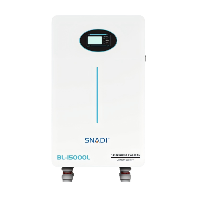 SNADI High-Capacity Vertical Lithium Battery | 15kWh Storage High-capacity SNADI vertical lithium batteries BL-15000L/LP (300Ah) with smart LCD monitoring and Grade A LiFePO4 cells.