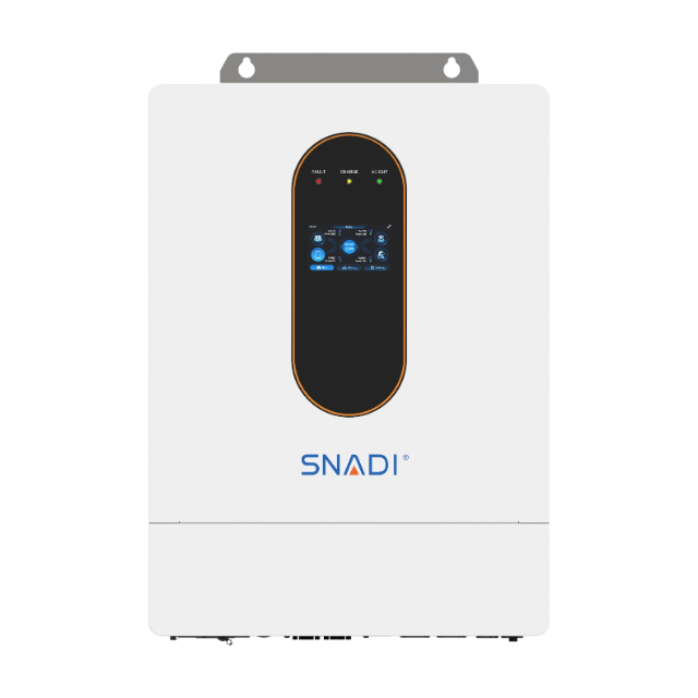 7KW-12KW AS Split-Phase On/Off Grid Inverter | SNADI Full front view of SNADI AS Split-phase On/Off Grid Solar Inverter, 7KW-12KW rated power range.