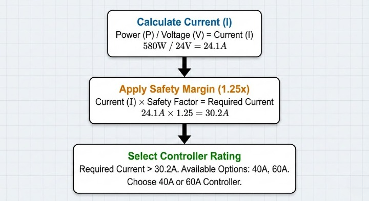 how-to-size-solar-charge-controller-calculation-flowchart