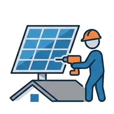 Professional Solar Installation Services | SNADI Global Turnkey Solutions Professional solar panel installation service icon for SNAT Solar turnkey projects.