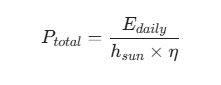 solar-panel-system-sizing-formula