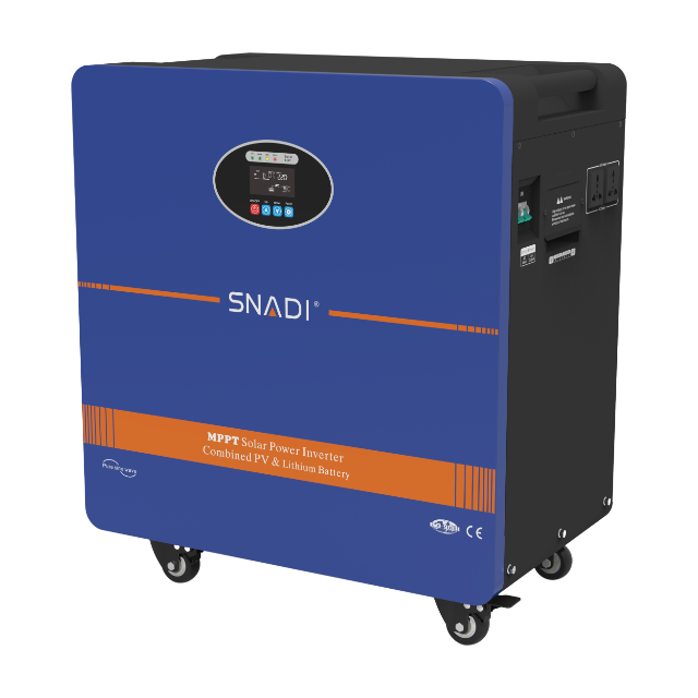 Intelligent 3500W Energy Storage with LCD & USB Charging Angled front view of the AL-S 3500W system highlighting the LCD display, USB 5VDC, and 12VDC output ports.