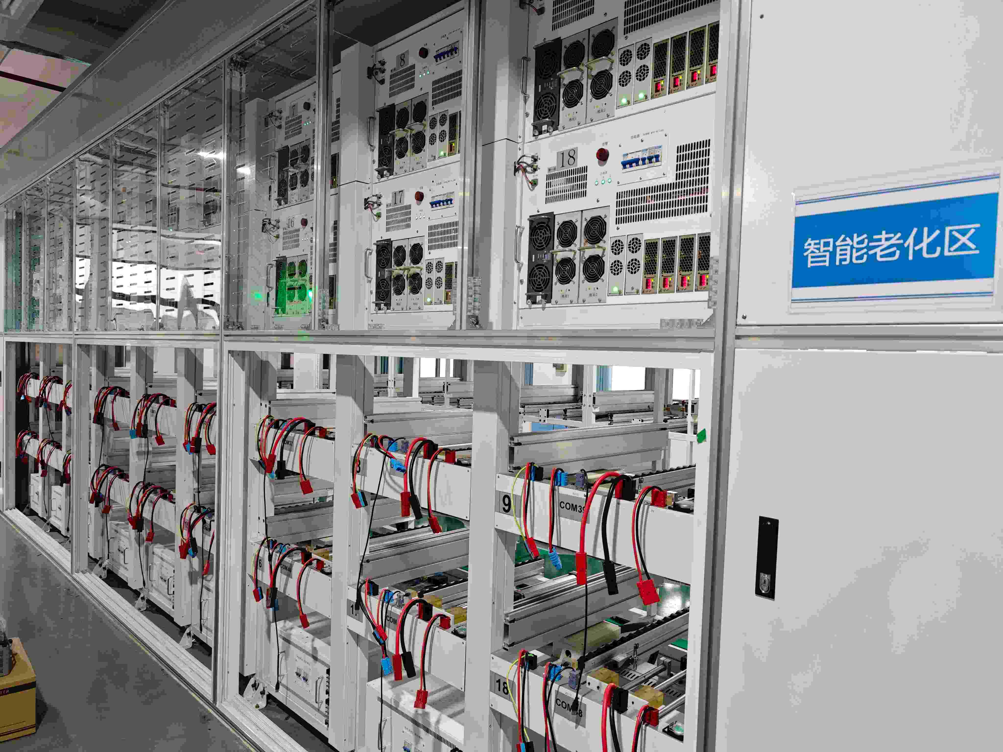 Solar Inverter Aging and Reliability Testing Solar inverters undergoing continuous aging and reliability testing in the SNAT Solar factory test area.