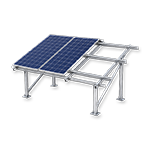 Solar Panel Mounting Structure for Off-Grid Systems Solar panel mounting structure supporting photovoltaic modules for an off-grid solar installation