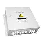 PV Combiner Box for Off-Grid Solar Systems | SNADI/SNAT PV combiner box combining multiple solar panel strings in an off-grid solar power system
