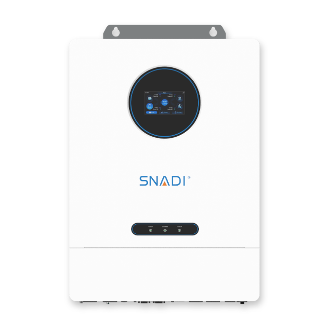AS 12kW On/Off-Grid Solar Inverter Front View | SNAT Solar SNAT AS 12kW on off-grid solar inverter front view for residential and commercial solar energy storage systems