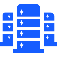 High capacity bulk energy storage cluster by SNADI for long duration discharge needs.
