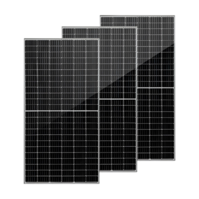 A set of three high-efficiency SNADI monocrystalline solar panels for residential and commercial renewable energy systems.
