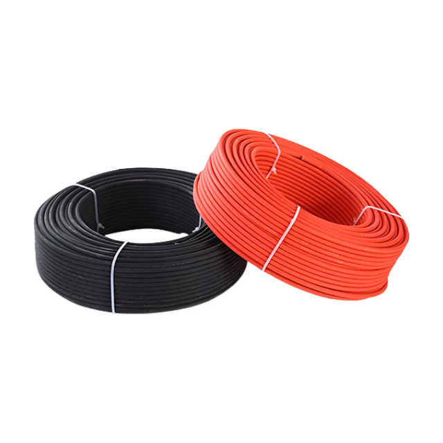 Professional SNADI solar PV DC cables in red and black rolls, UV resistant and durable for photovoltaic system wiring.