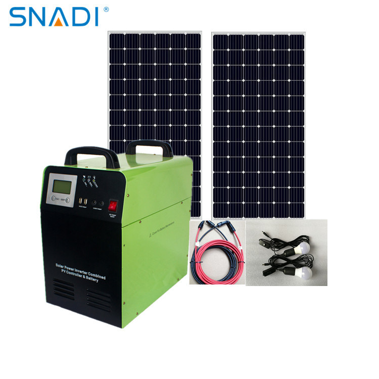 SNADI Portable Solar Generator 1000W 110V 220V With Built in Gel Battery 