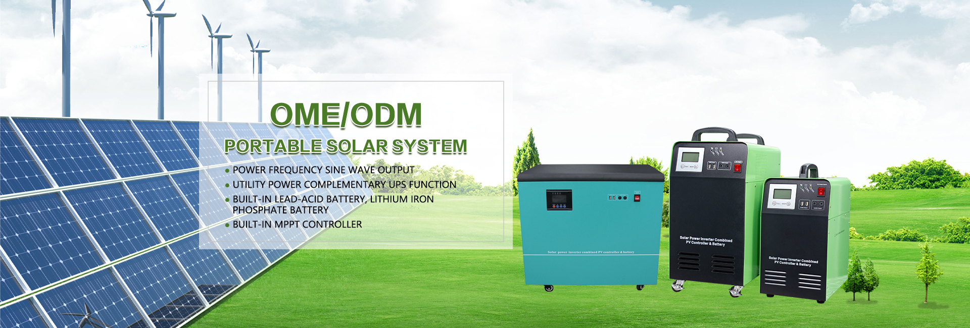 Portable Solar generator with solar panel