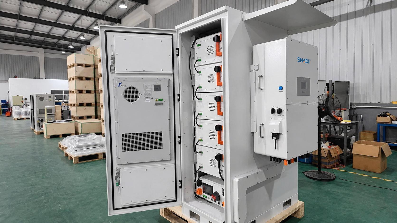 SNADI 80kWh all-in-one commercial energy storage cabinet in Burkina Faso.