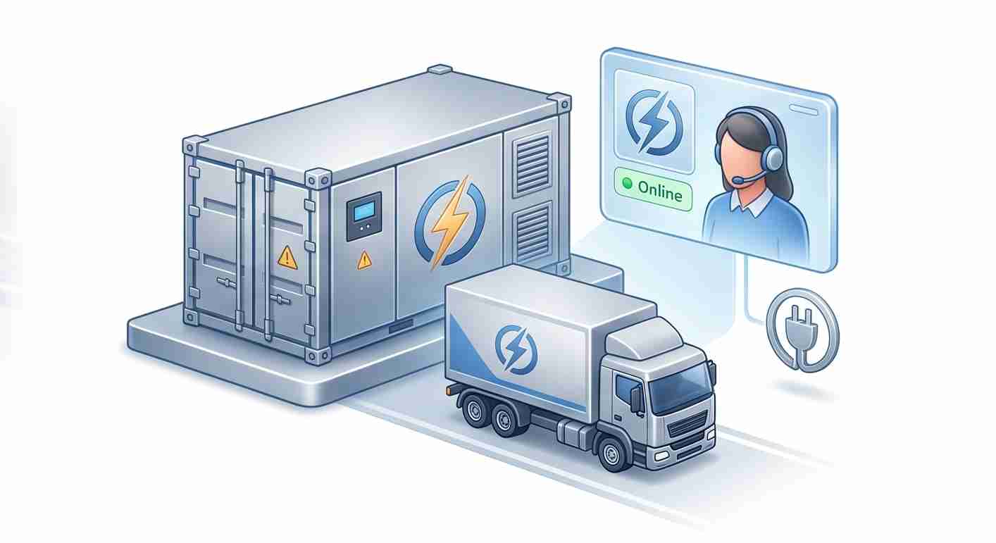 Logistics delivery of energy storage containers and 24/7 online technical support for global solar.