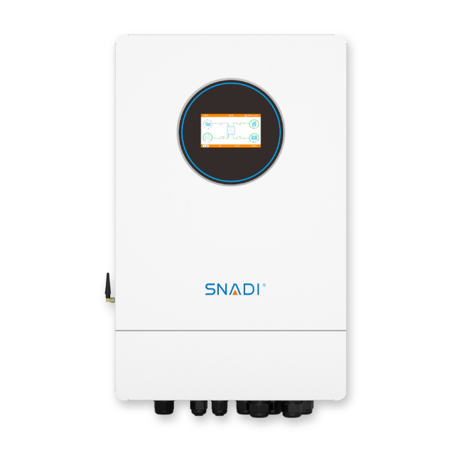 SNADI TS Series 6.5kW Hybrid Solar Inverter Front View - Leading Energy Solution