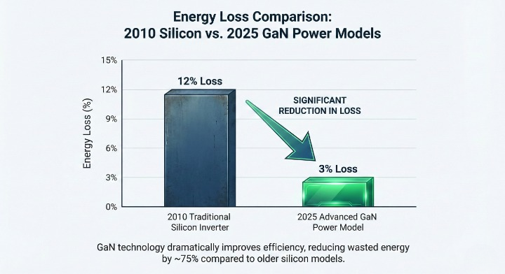 inverter-energy-loss-comparison-2010-silicon-vs-2025-gan