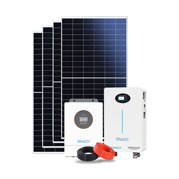 SNADI 10KW 32KWH home solar power system with ES hybrid inverter and BL series LiFePO4 lithium battery energy storage kit.
