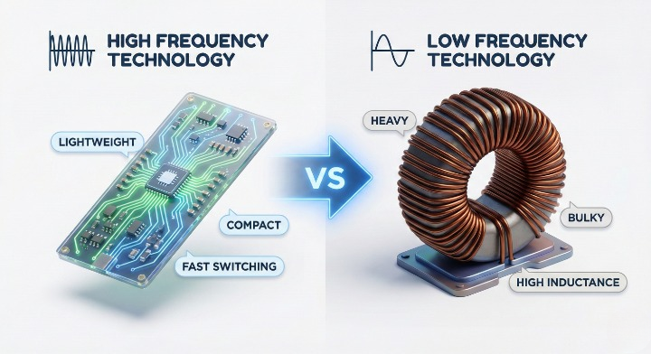 high-frequency-pcb-vs-low-frequency-toroidal-transformer