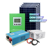 A complete set of 4kw 12vdc 24vdc 48vdc solar system builds in pure sine wave inverter for home use 