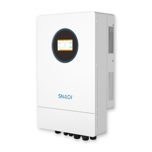 SNADI TS 6.5kW Hybrid Inverter Side View Showing Efficient Cooling and LCD