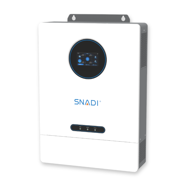 SNAT AS-IP54 12kW on off grid solar inverter front right view for residential and commercial solar energy storage systems