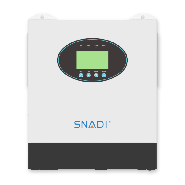 SNAT NKH off-grid hybrid solar inverter front view for home solar energy storage and battery backup systems